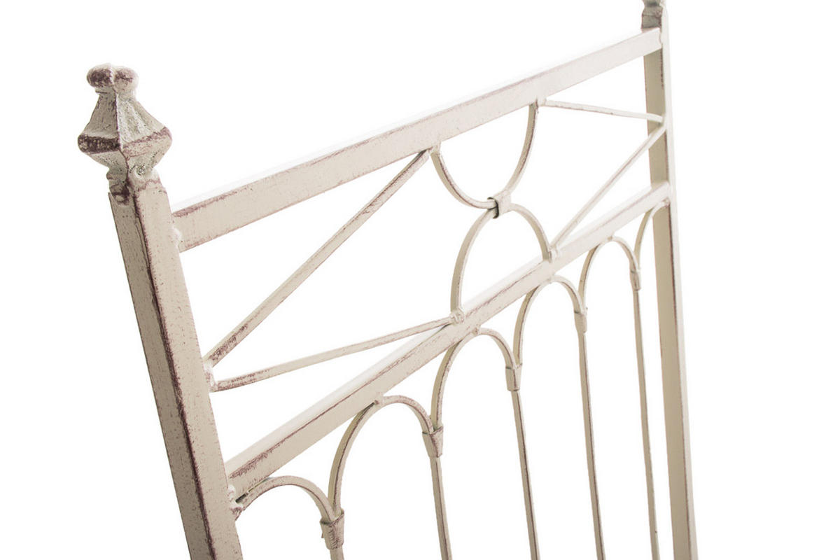GARTENKLAPPSTUHL 2er Set Metall antik-creme - Creme, Metall (42/94/40cm) - CLP
