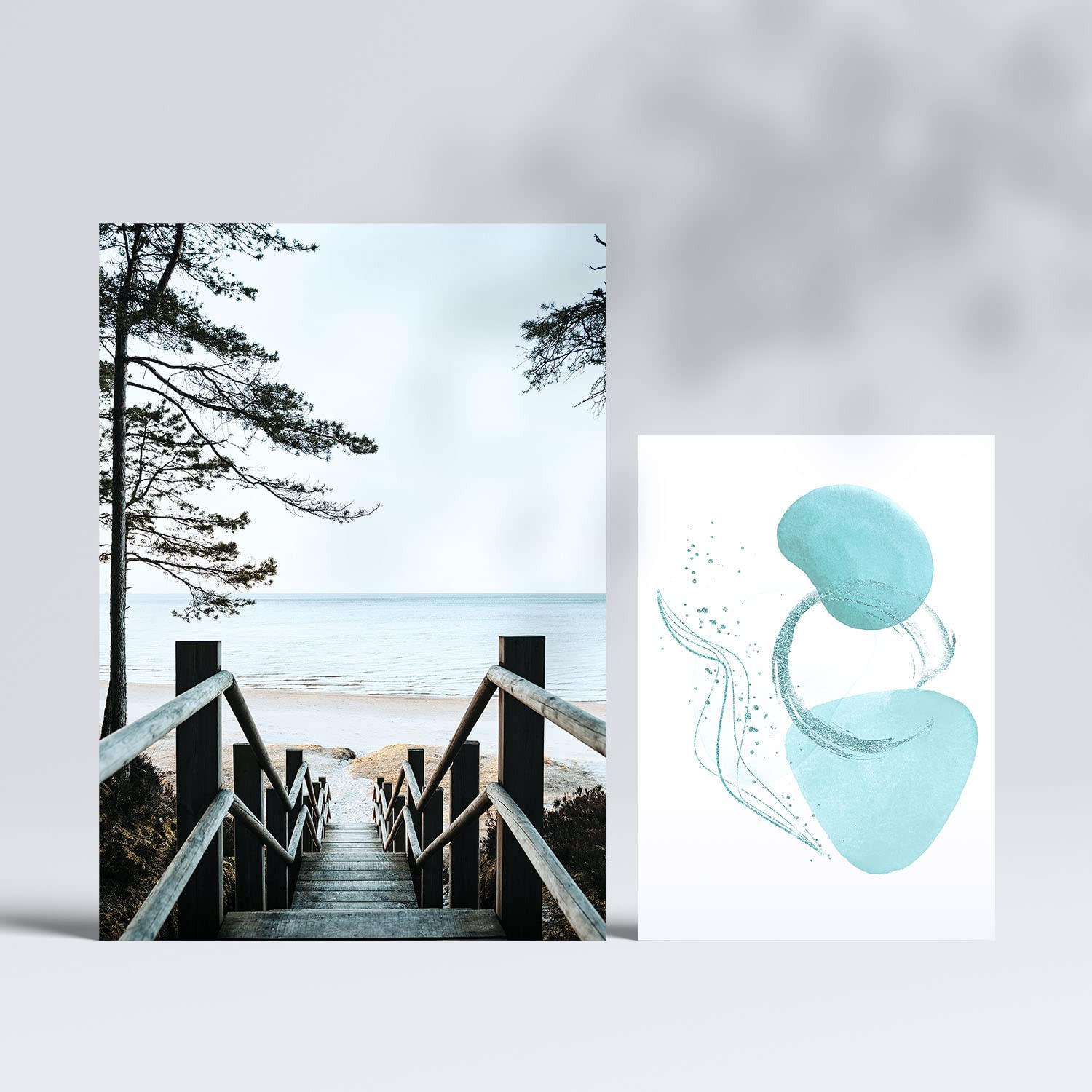 POSTER Set Mit 6 Türkises Wasser A3 & A4 Rahmenlos - Klar, Papier (29/3cm) - Nacnic