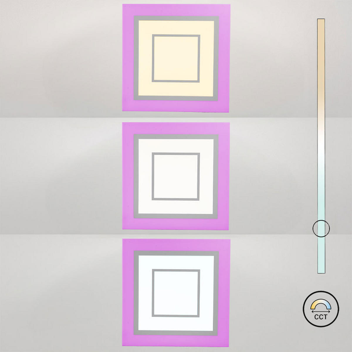 LED DECKENLEUCHTE ALBARCA RGB Weiß - Weiß, Metall (43.8/43.8/6.9cm)