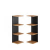 WANDREGAL Paolo Anthrazit 30 x 95 cm 2er Set - Anthrazit/Eiche Wotan, Holzwerkstoff (30/95/28cm) - Vicco