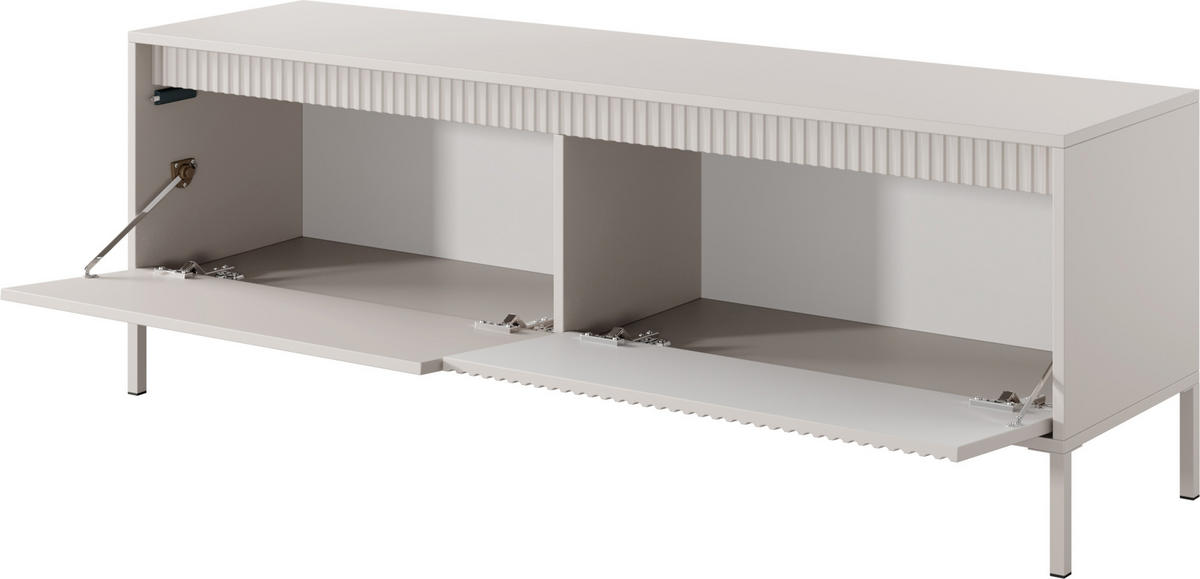 TV-LOWBOARD Cindy Beige 154/53/40 cm - Beige/Braun, Holzwerkstoff/Metall (153.5/53.4/39.5cm) - WFL GROUP