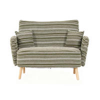2-SITZER-SOFA aus Bouclé 121x81,5x87 cm in Olivgrün mit Seitentaschen - Grün, Textil (81.5/87/121cm) - Modfu