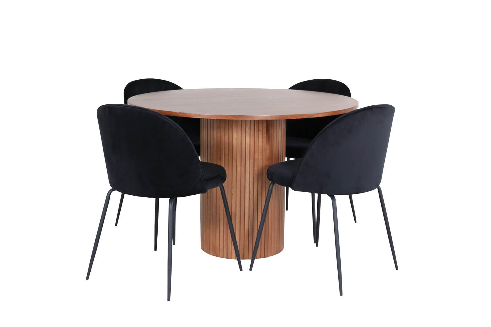 TISCHGRUPPE Schwarz - Schwarz, Holzwerkstoff (110/74/110cm) - ebuy24