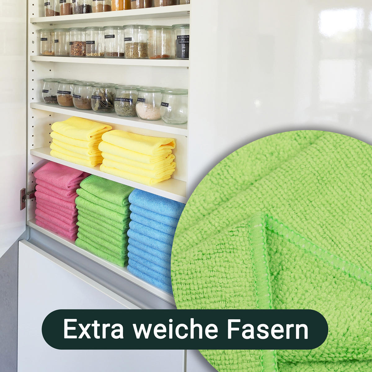 REINIGUNGSTÜCHER, 24er-Set, 32x32 cm, 80% Polyester, 20% Polyamid, farblich sortiert - Hellblau, Textil (32/32cm) - Zollner