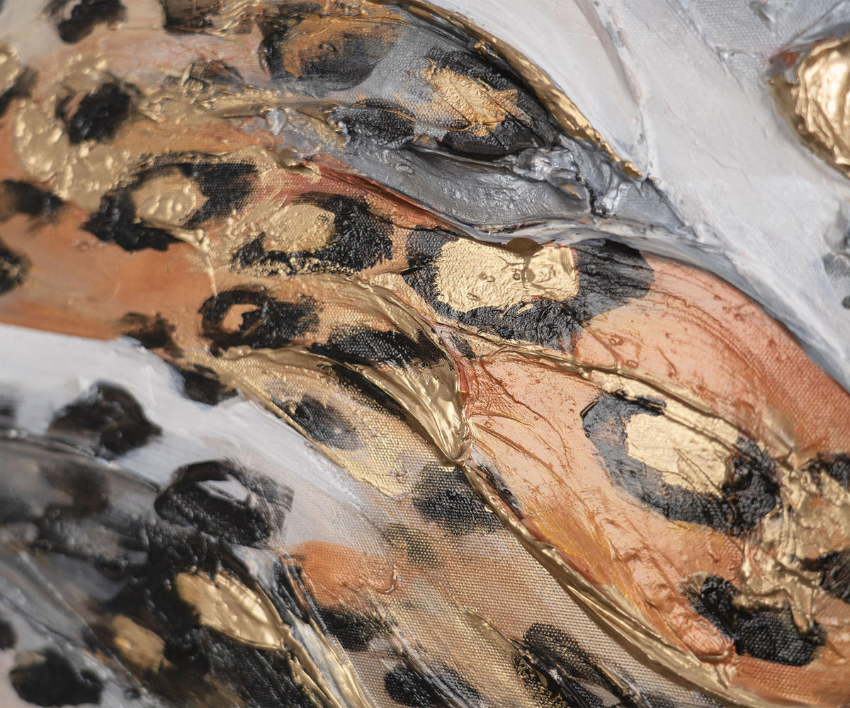 GEMÄLDE Wilde Energie Schattenfugenrahmen Schwarz 140x70 cm - Schwarz, Holz (140/70cm) - YS-art gallery