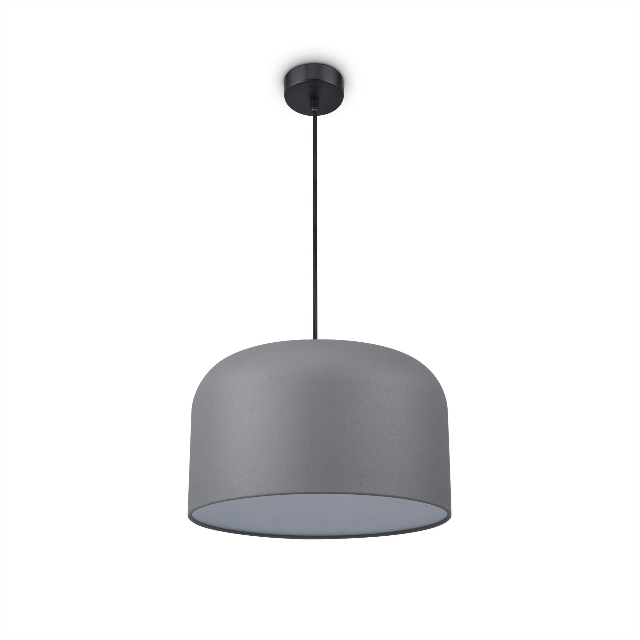 PENDELLEUCHTE Bowl - Schwarz/Grau, Metall (25/25/15cm) - Paco Home