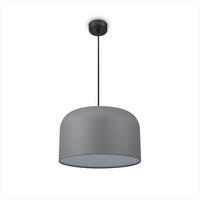 PENDELLEUCHTE Bowl - Schwarz/Grau, Metall (25/25/15cm) - Paco Home