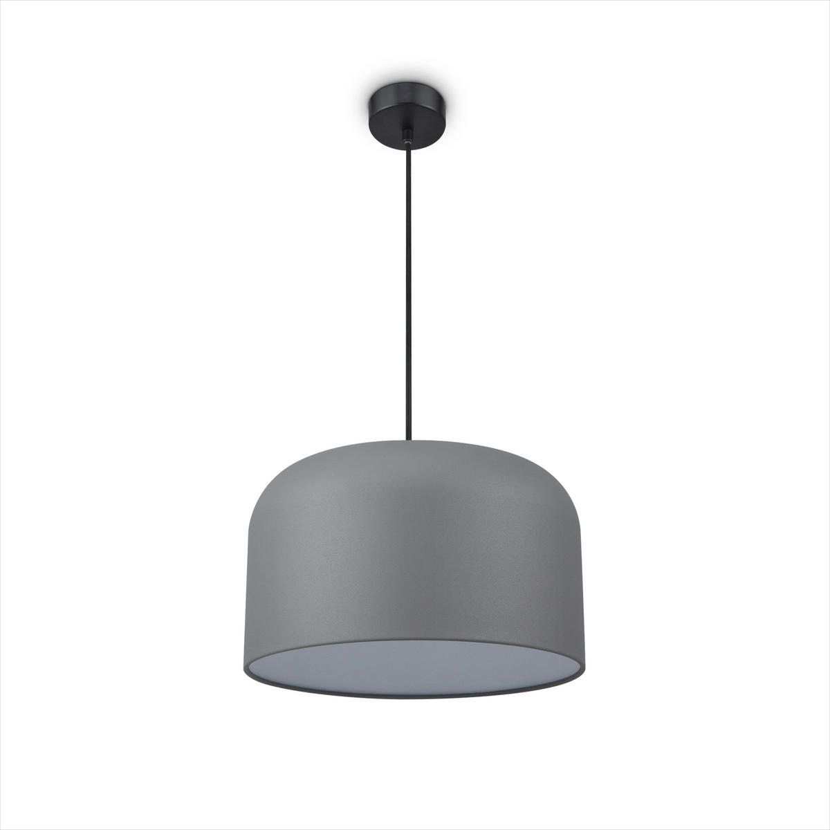 PENDELLEUCHTE Bowl - Schwarz/Grau, Metall (25/25/15cm) - Paco Home