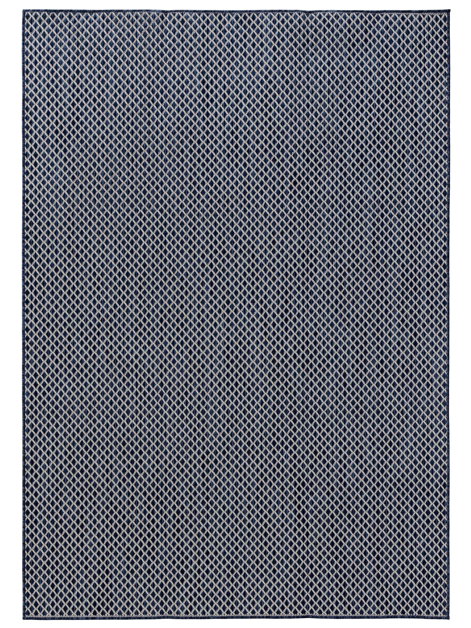 OUTDOORTEPPICH Lou Blau 120x170 cm - Blau, Kunststoff (120/170cm) - benuta