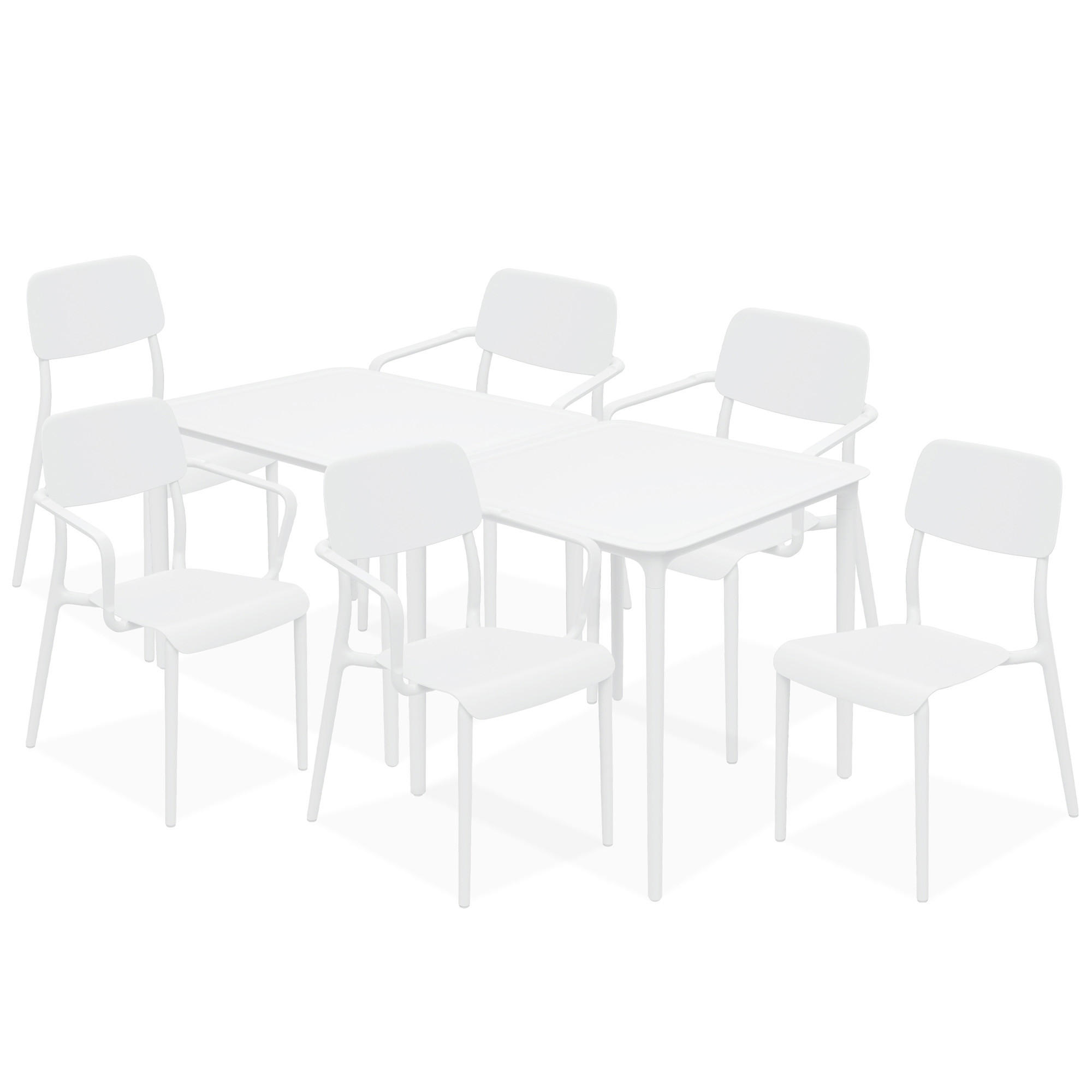 Konsimo® Gartenmöbel-Set Weiß