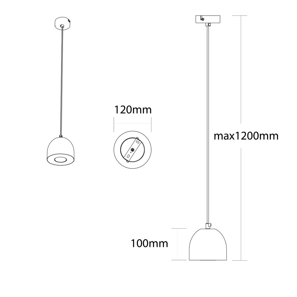 HÄNGELEUCHTE - Weiß, Metall (10/8/120cm) - Lumicom