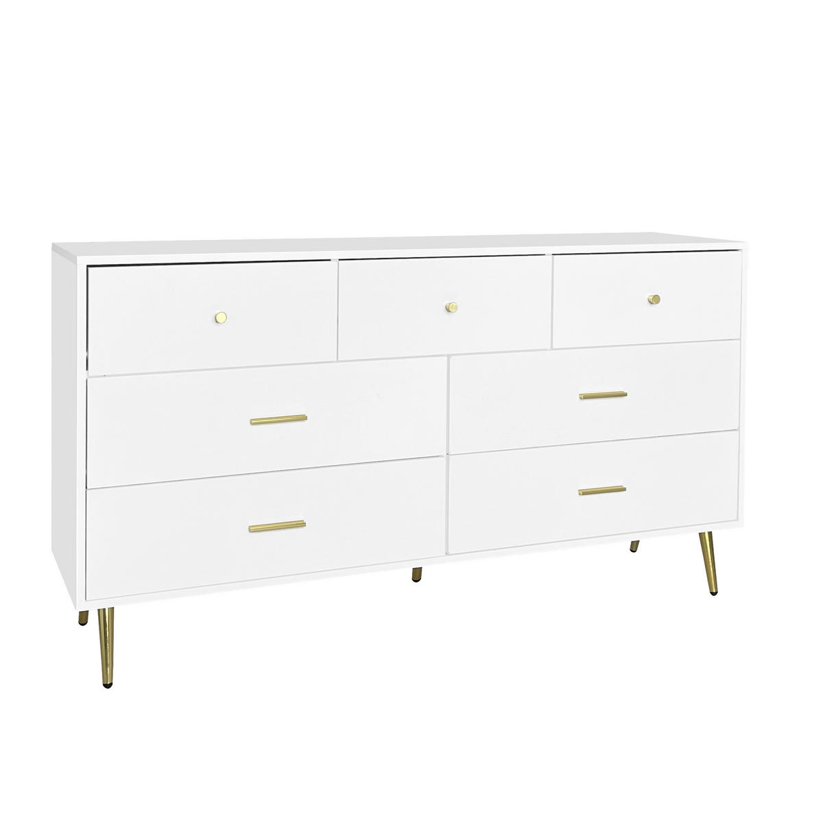 SIDEBOARD Weiß 140/35/76 cm - Weiß, Holzwerkstoff (35/76/140cm) - Urban Meuble