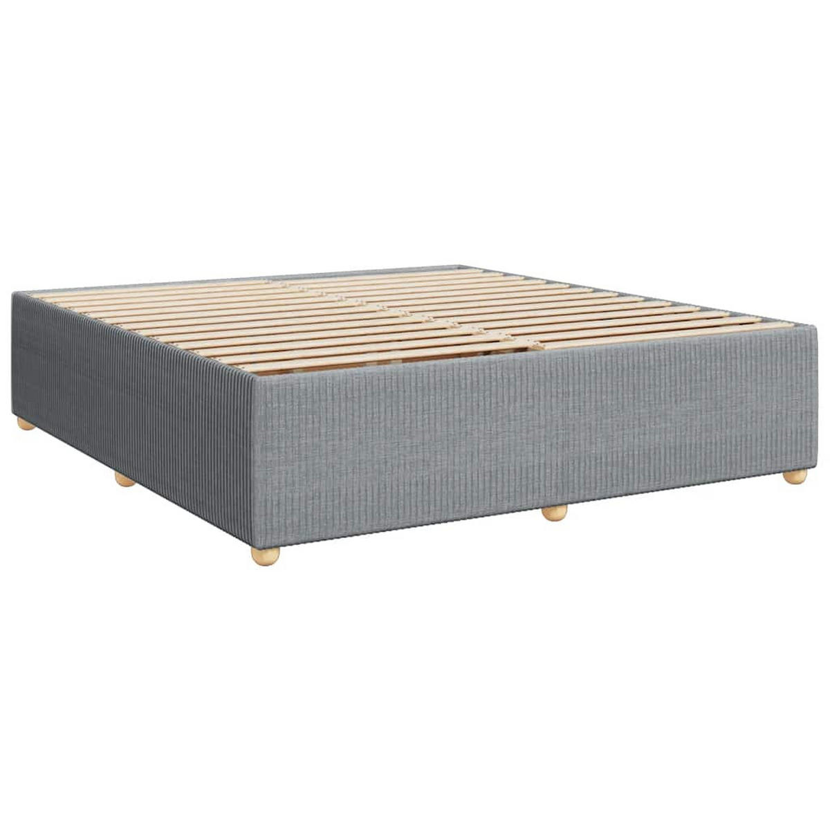 BOXSPRINGBETT Mit Matratze Hellgrau 180/200 Cm Stoff - Grau, Textil (180/200cm) - vidaXL