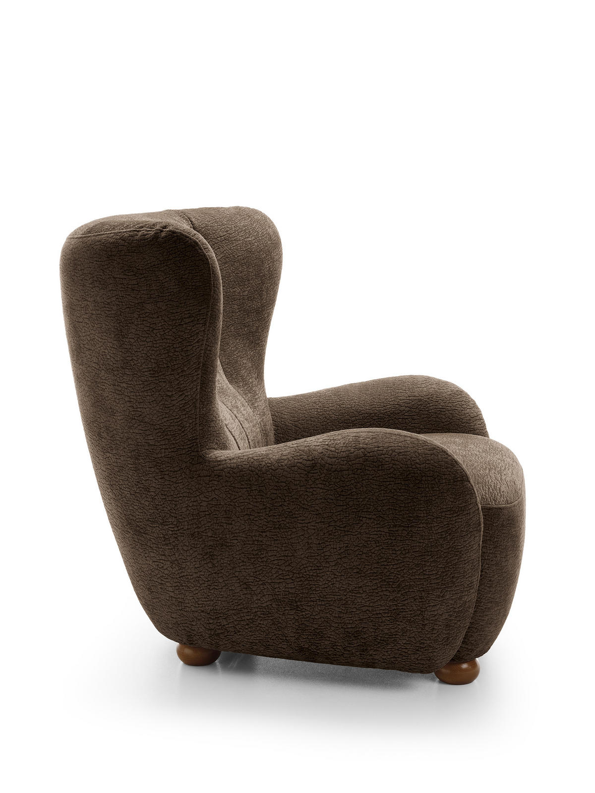 SESSEL MIST, Polstersessel Klassisch Loungesessel, Chenille-Stoff Braun - Braun, Holz/Holzwerkstoff (88/91/100cm) - MASSENO