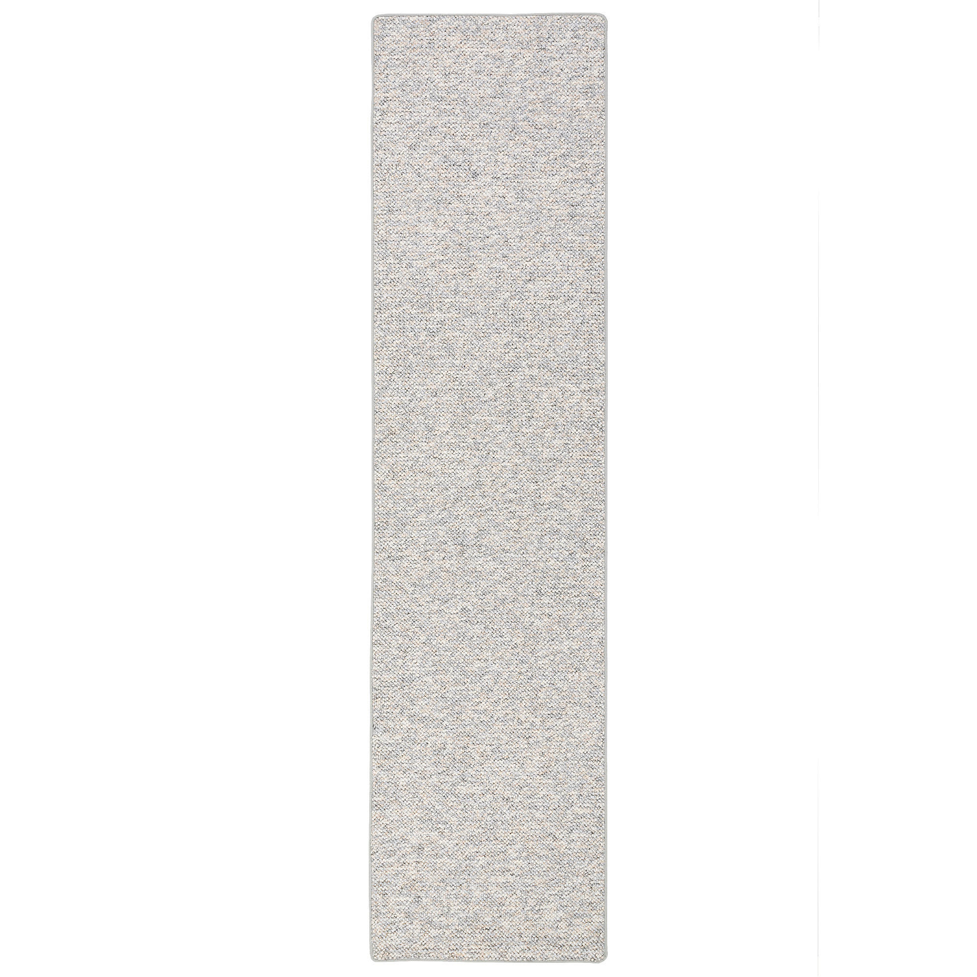 WOLL-OPTIK BERBER LÄUFER JUNA MELIERT - Grau, Textil (100/100cm) - Snapstyle