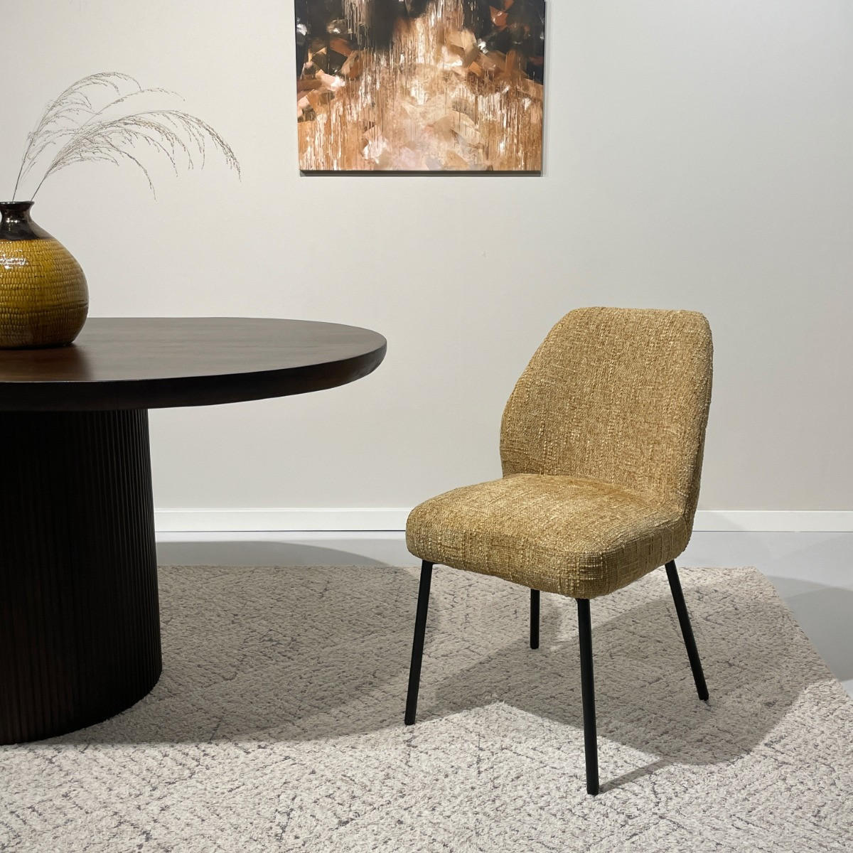 ESSZIMMERSTÜHLE Tess Gelb 63/48/83 cm - Dunkelgelb, Textil (48/83/63cm) - Livingfurn