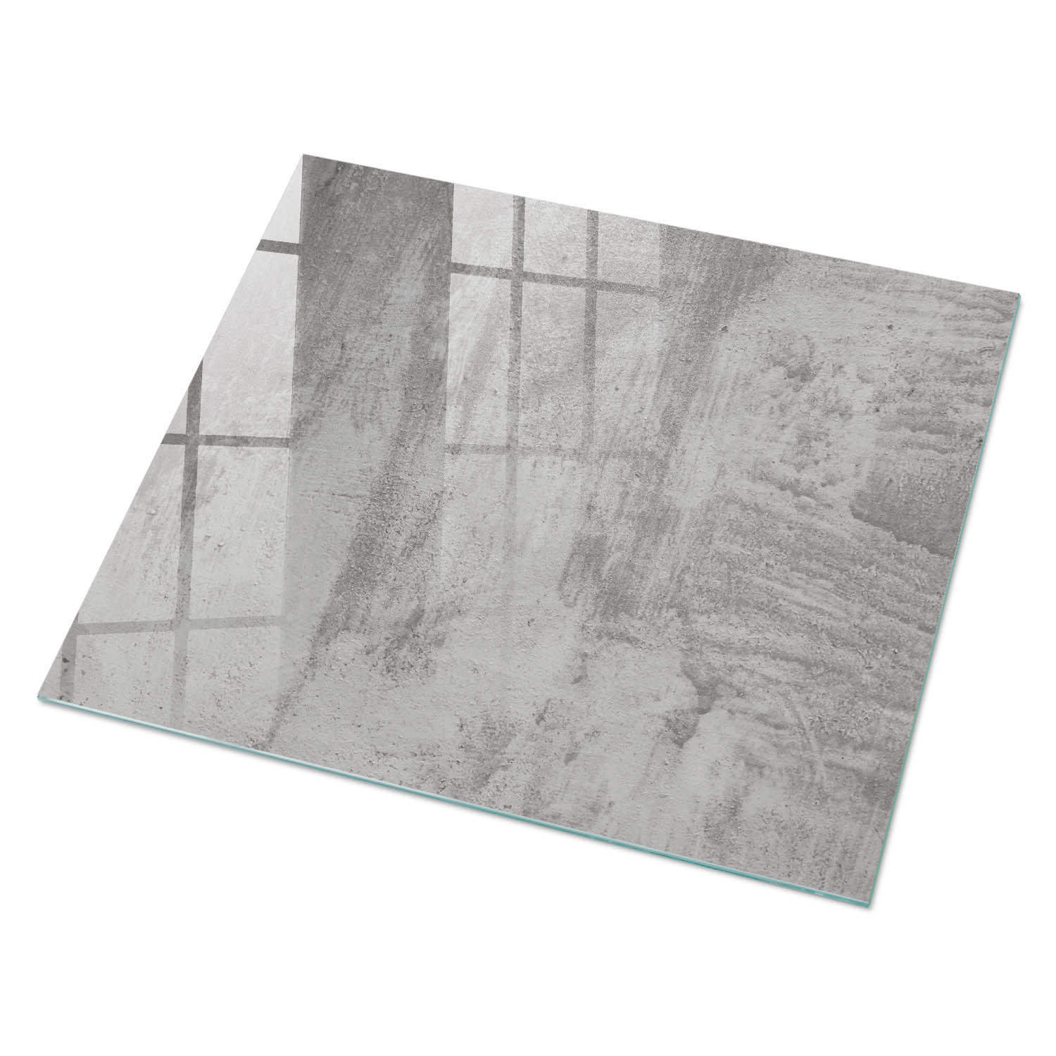 GLASPLATTE 80x60 cm – Graue Textur - Beige, Glas (0.4/80/60cm) - ArtPrintCave