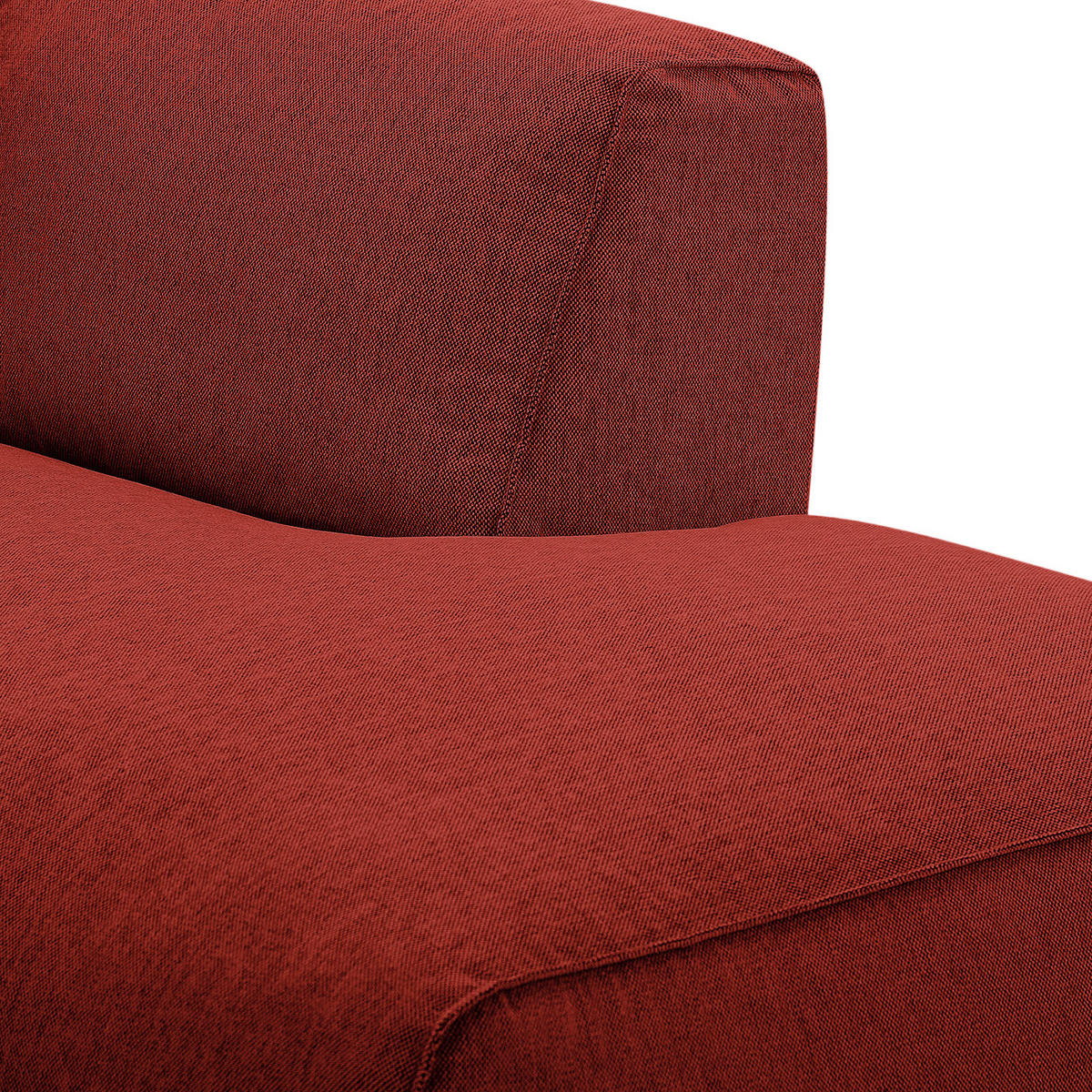 3-SITZER ECKSOFA mit Recamiere - Rot/Schwarz, Kunststoff/Textil (295/231cm) - home24