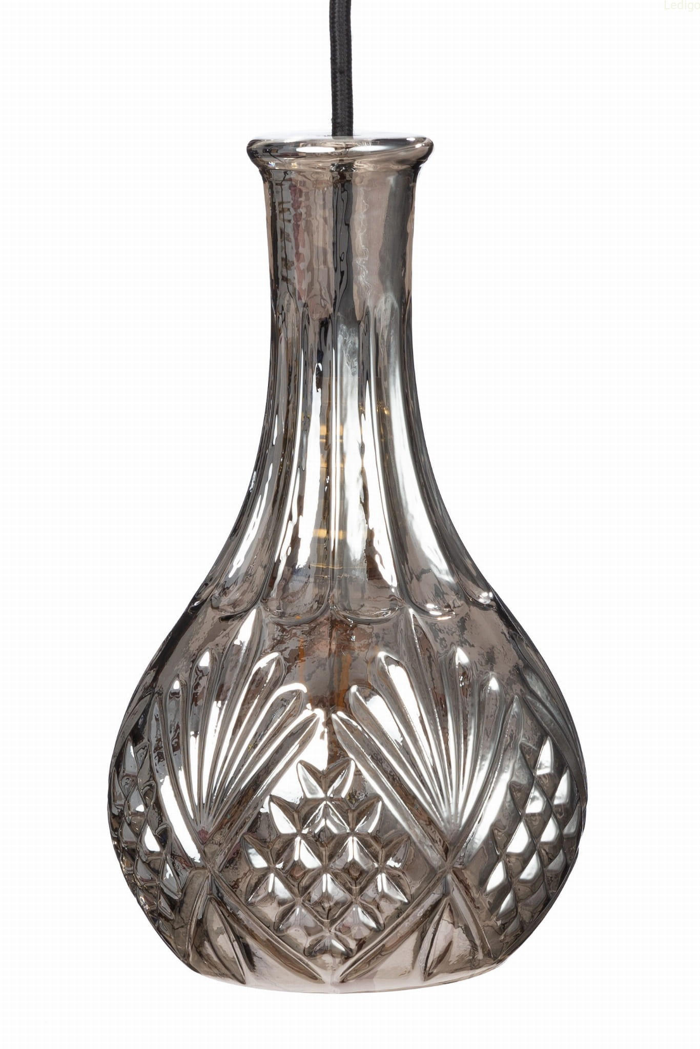 PENDELLEUCHTE Paris - Transparent/Schwarz, Glas/Metall (13/13/103cm) - kiki design
