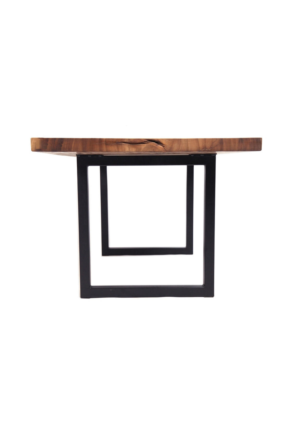 TISCHBEINE 2-tlg Set 40-cm hohe rechteckige aus Eisen in Schwarz Einfache Montage 35 x 7 x 40 cm - Schwarz, Metall (35/40/7cm) - Livingandhome