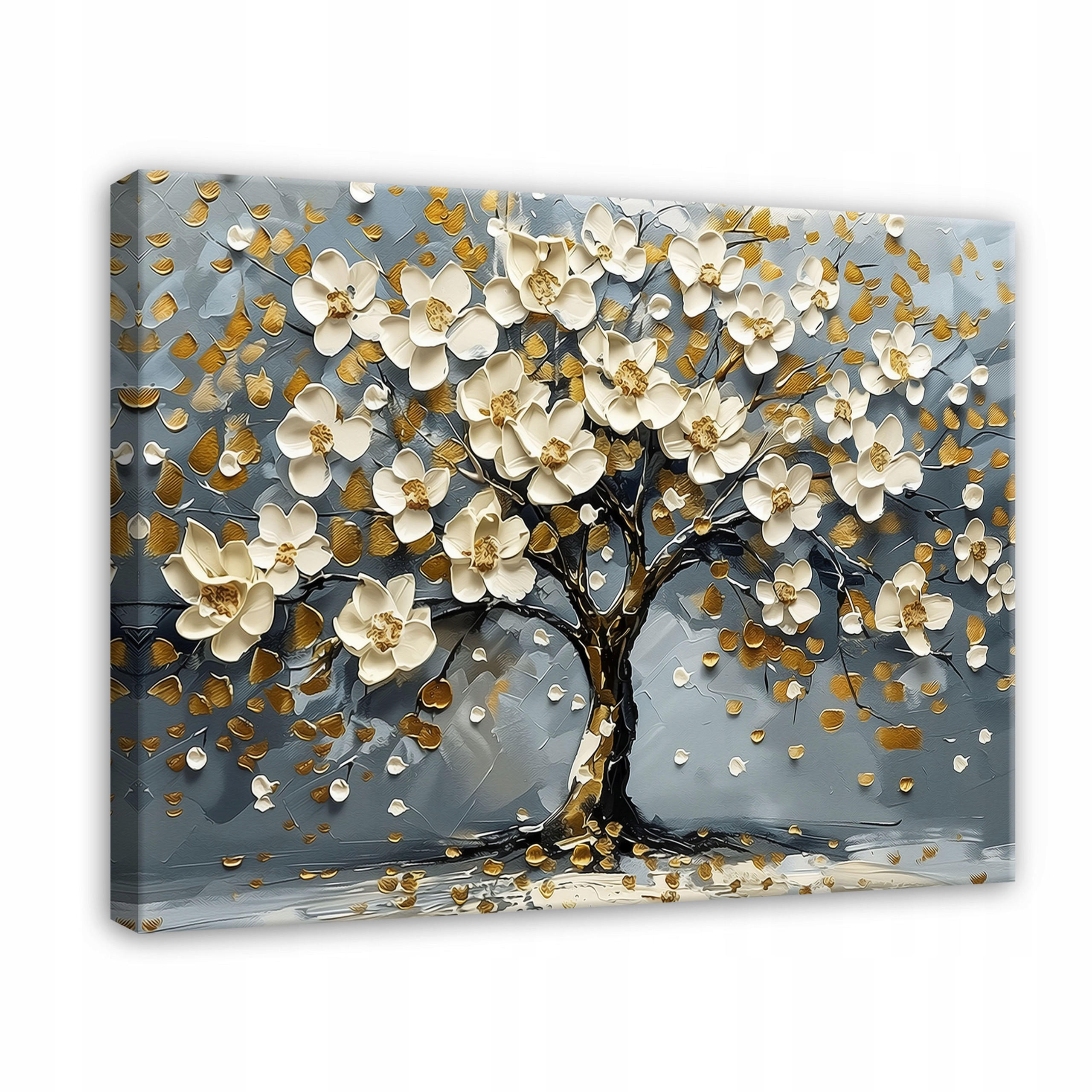 LEINWANDBILD Blumen Abstrakt Baum 100x70 - Multicolor, Holzwerkstoff (100/70cm) - Wallarena