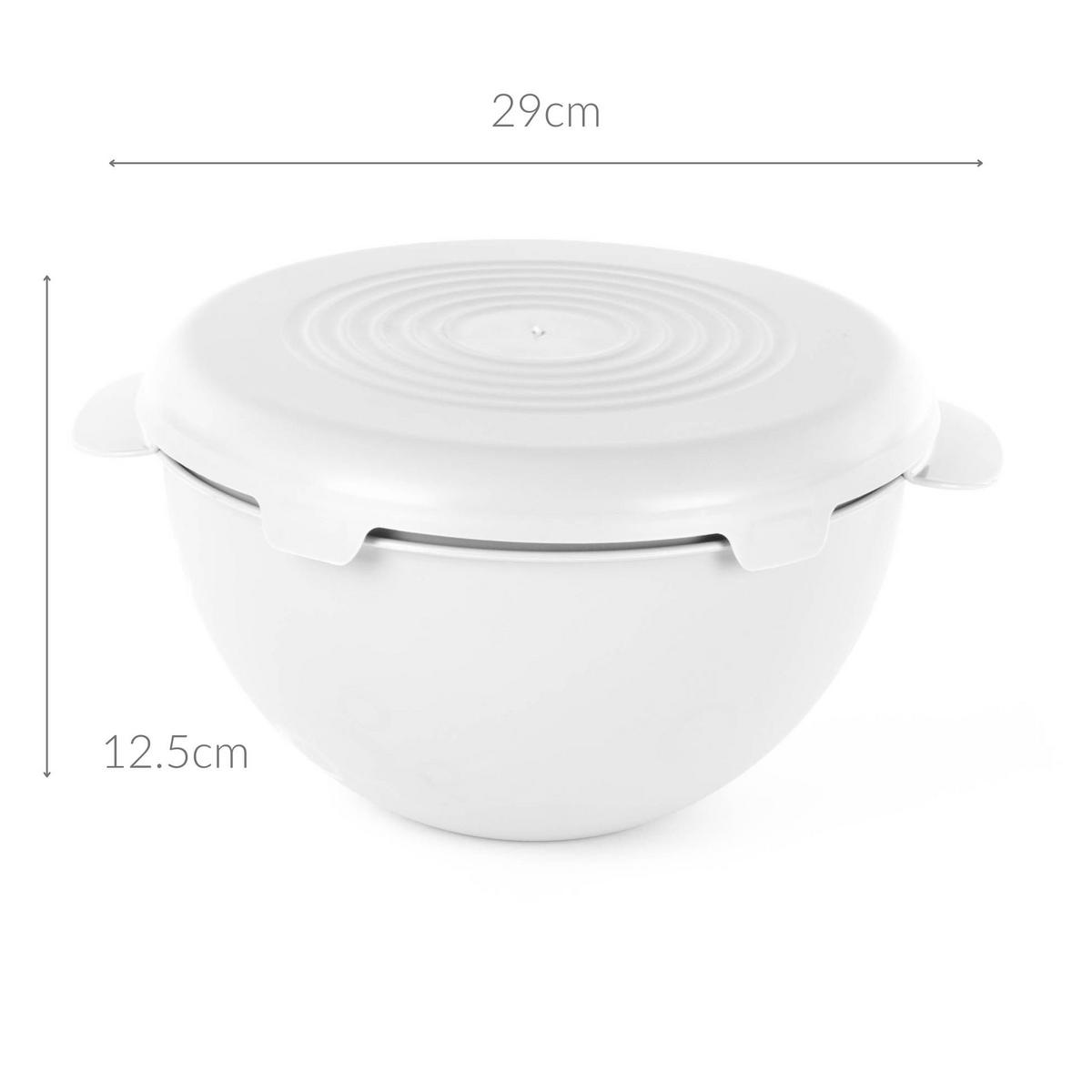 SCHÜSSEL mit Sieb und Deckel Ø 24 cm - Weiß, Kunststoff (29/29/12.5cm)