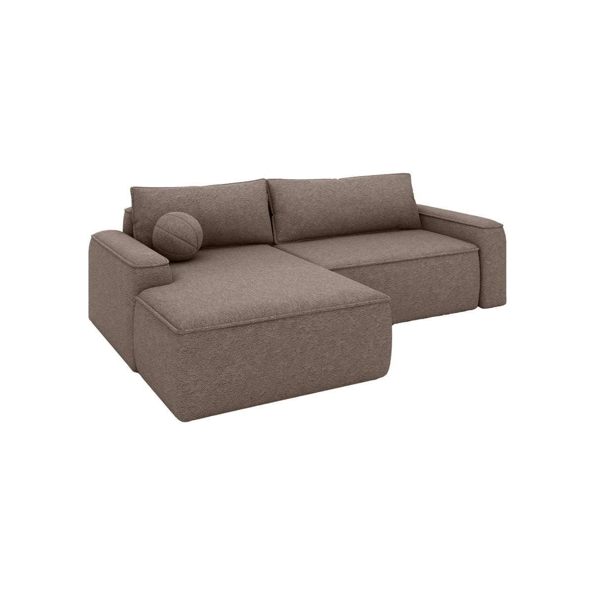 ECKSOFA OTATTI mit Schlaffunktion, Braun - Braun, Textil (245/160cm) - Fedve