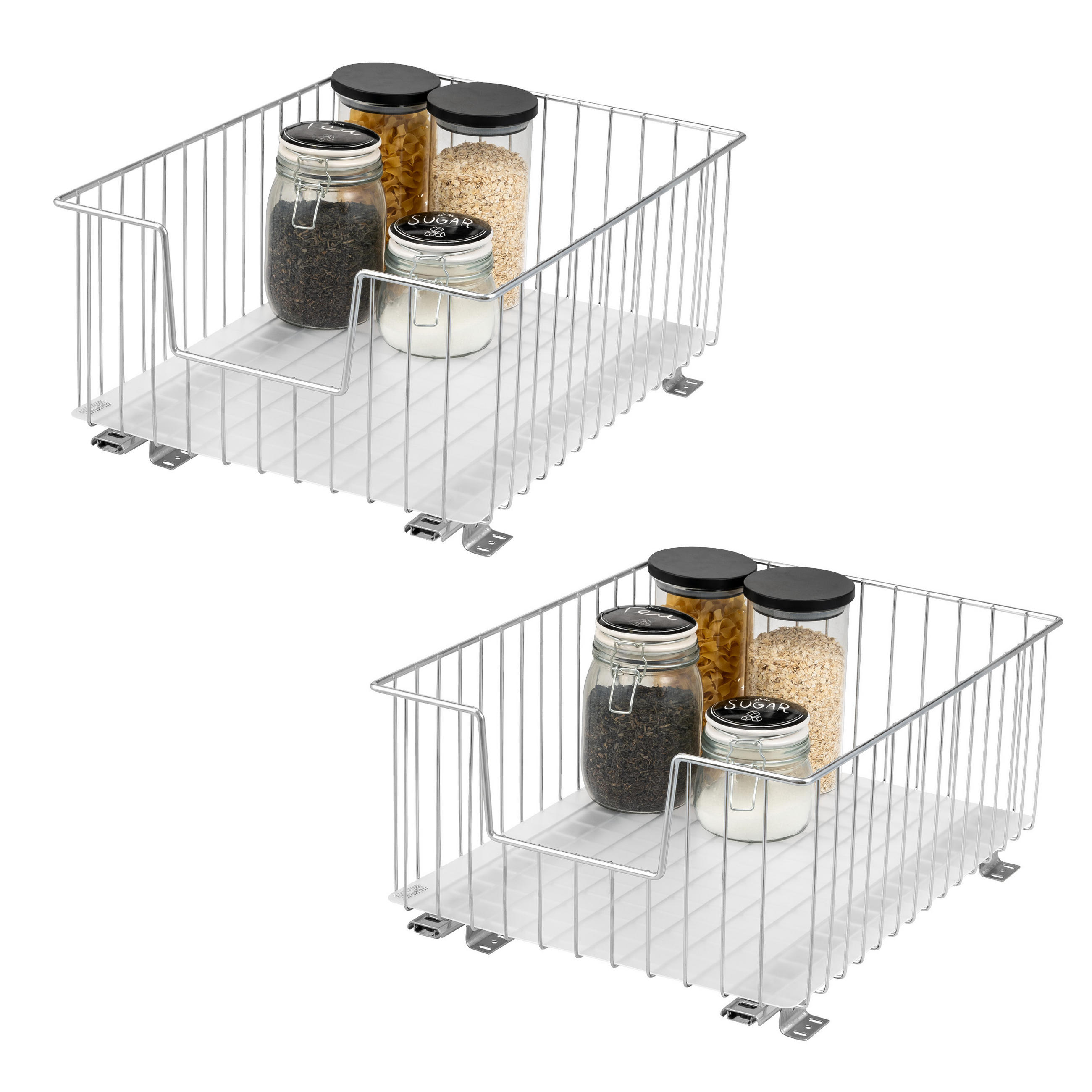 bremermann Schrank-Korbauszug Silber 40x23x50.5 cm