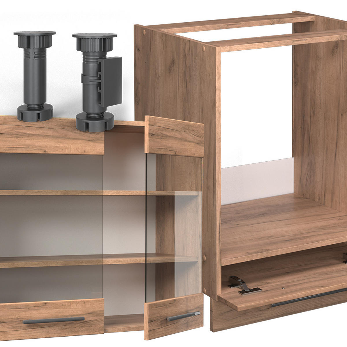 ROHOVÁ KUCHYŇ Fame-Line Zlatý mocný dub - medově dubová, kompozitní dřevo (227/81.6/60cm) - Vicco