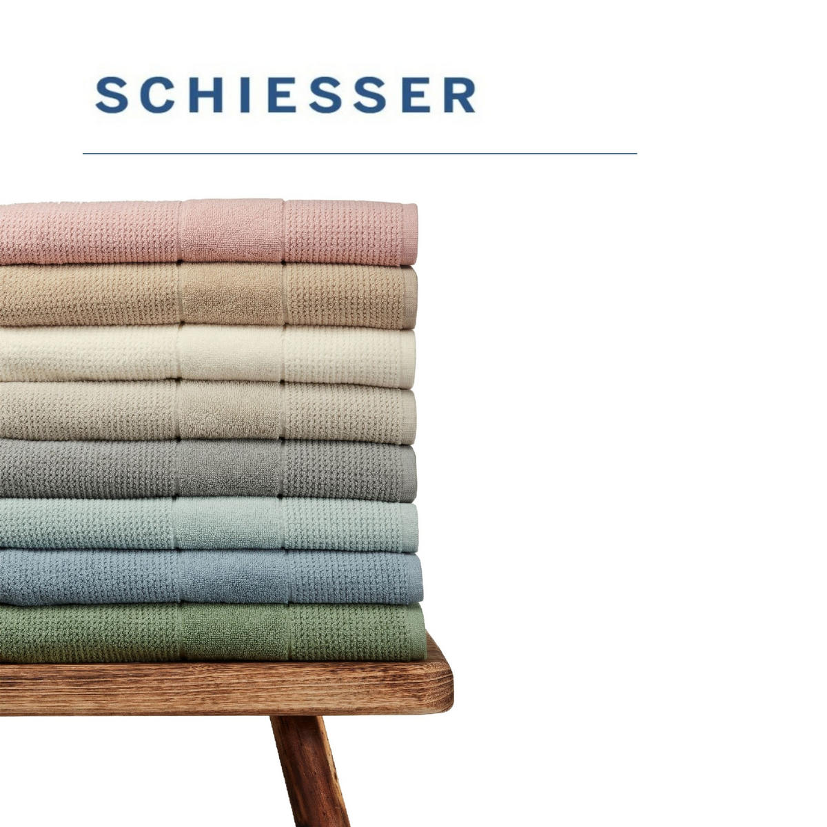 HANDTUCHSET Turin - 4-teilig - 50x100 cm - Hellblau - Hellblau, Textil (50/100cm) - SCHIESSER