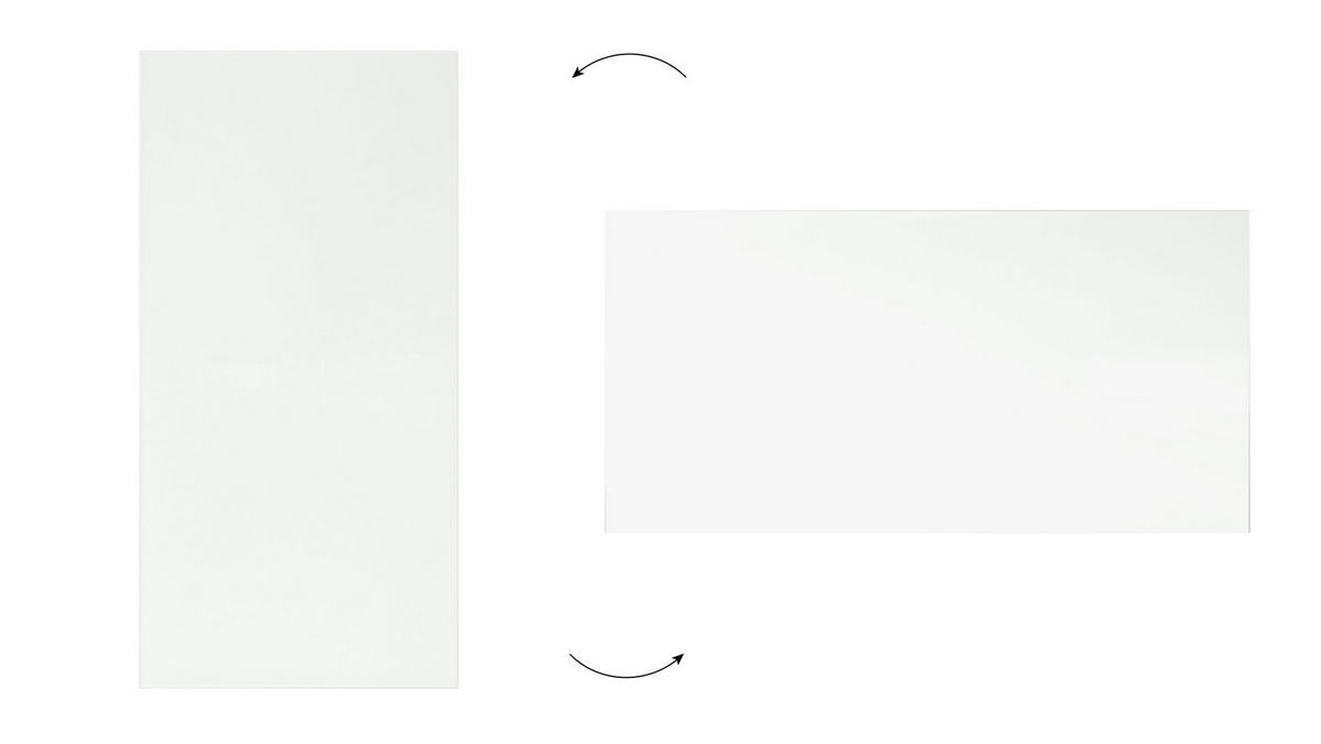 GLASBOARD Weiß 120x60cm - Weiß, Glas (120/60/0.7cm) - ALLboards