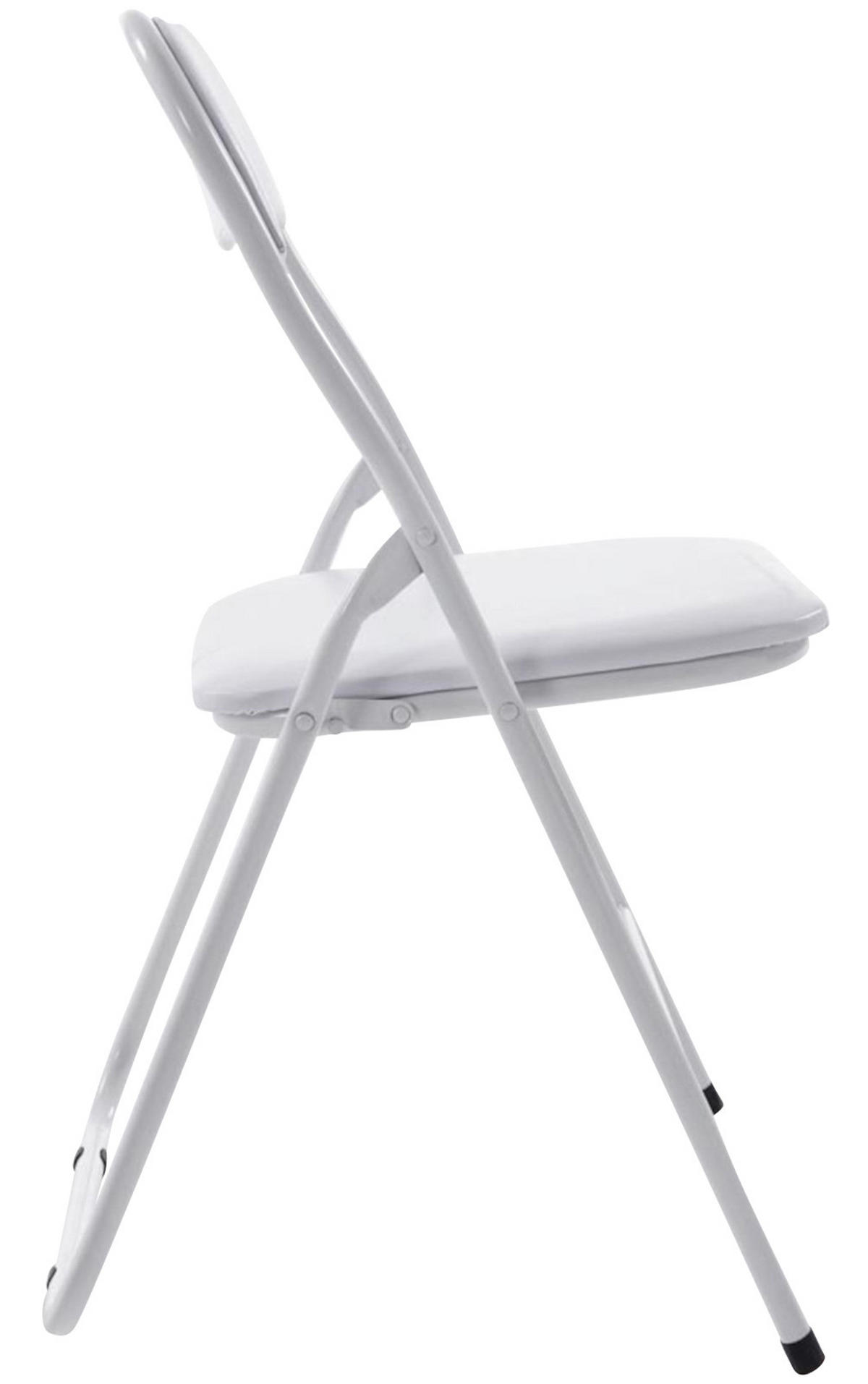 KLAPPSTUHL 2er Set Kunststoff weiß/weiß - Weiß, Kunststoff/Textil (45/78/45cm) - CLP