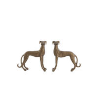 ORNAMENT Dogs Bronze 17/8/18 cm - Messingfarben, Metall (8/18/17cm) - Light & Living