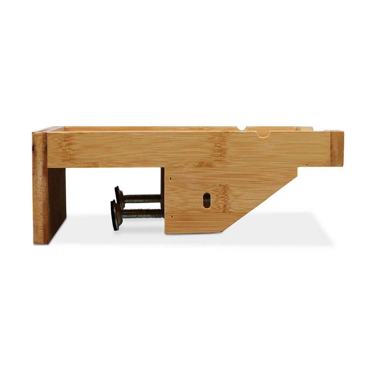 BETTABLAGE - Hellbraun, Holz/Kunststoff (36/9/25.5cm) - Relaxdays