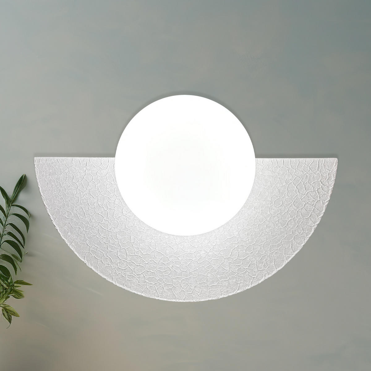 WANDLEUCHTE Innen Vintage 20/13 cm - Creme, Glas/Metall (20/17/13cm) - Bamyum
