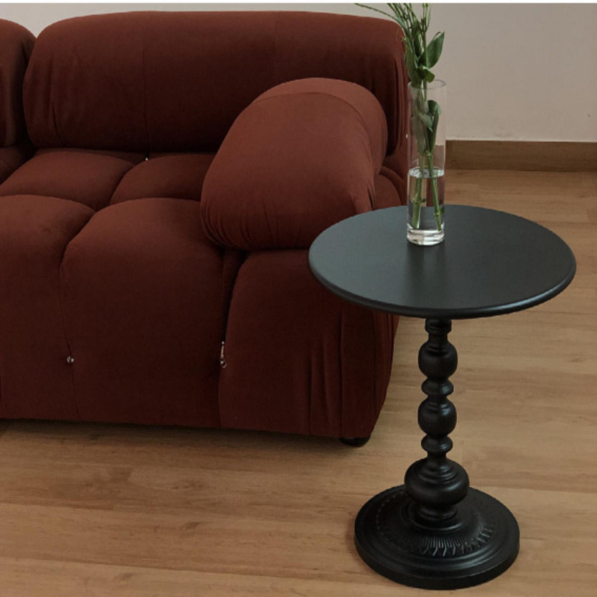 GARTENBEISTELLTISCH , Metall , 38 × 52 cm - Schwarz, Metall (38/38/52cm) - Authentics