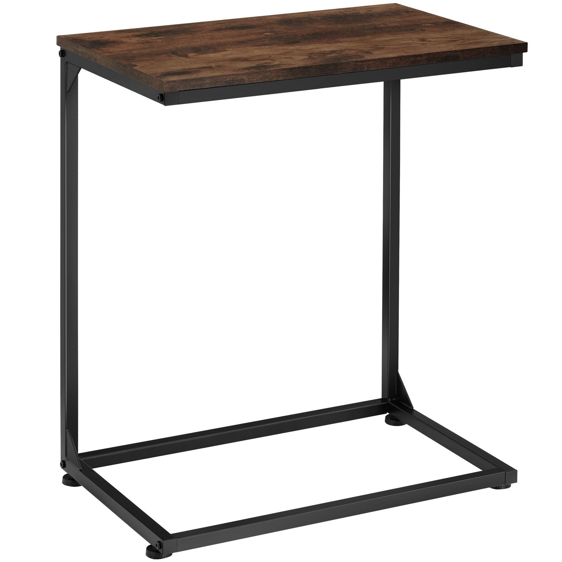BEISTELLTISCH Cardiff,55,5 x 35 x 67 cm,Industrial Holz dunkel, rustikal - Rostfarben, Holz (35/55.5/67cm) - tectake
