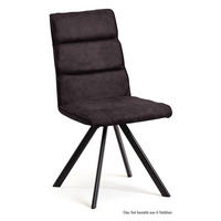 ESSZIMMERSTUHL drehbar (6er-Set) Dessa 47x92x60 Schwarz/Espresso - Dunkelbraun/Schwarz, Kunststoff (60/92/47cm) - 58aufmkessel