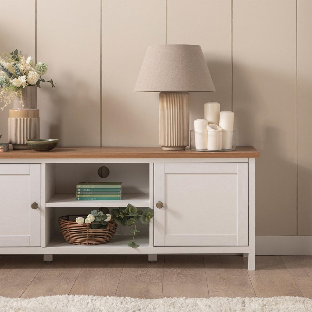 TV-ELEMENT Marais Zweifarbig 150 cm x 55 cm - Multicolor, Holzwerkstoff (150/55/40cm)