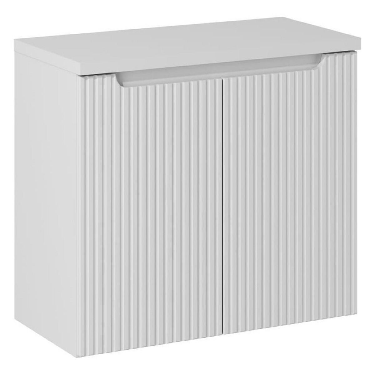 WASCHTISCHUNTERSCHRANK 80 cm 2 Teile - Nova White N BM102 in Weiß/Matt - Weiß, Holz (80/57/40cm)