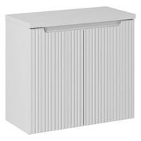 WASCHTISCHUNTERSCHRANK 80 cm 2 Teile - Nova White N BM102 in Weiß/Matt - Weiß, Holz (80/57/40cm)