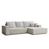 ECKSOFA Maze Grau Chenille-Stoff - Rechts Seite - Schwarz/Grau, Holz/Holzwerkstoff (294/185cm) - Maison de Reve