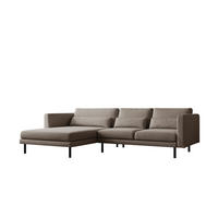 ECKSOFA Agada In Verita - Braun, Holzwerkstoff/Textil (281/174cm) - Fun Möbel