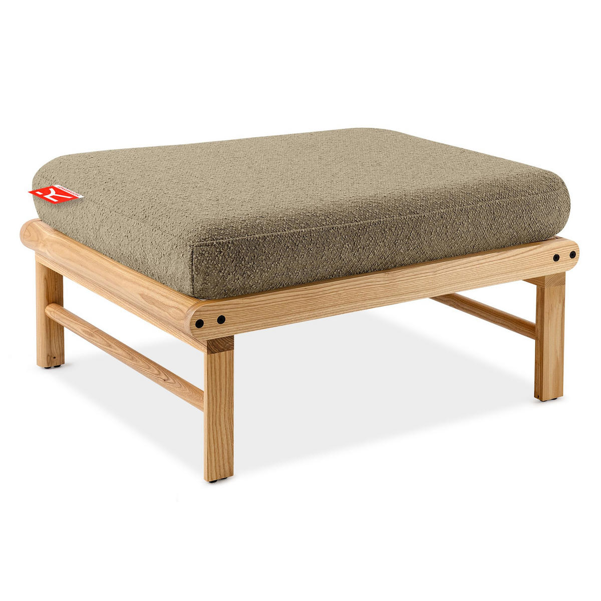 GARTENLOUNGE-HOCKER ATREDA - Beige, Holz/Textil (70/42/80cm) - KONSIMO®