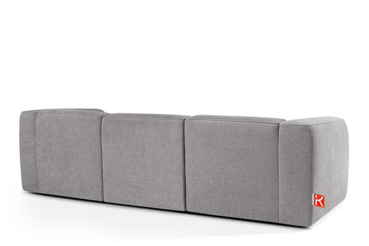 3-SITZER SOFA FUBBO, Hellgrau - Hellgrau, Holz/Holzwerkstoff (290/73/96cm) - KONSIMO®