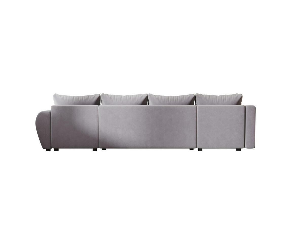 WOHNLANDSCHAFT MOLISA U PLUS Itaka 50 Rechts mit Schlaffunktion - Grau, Textil (303/82/208cm) - Bedante