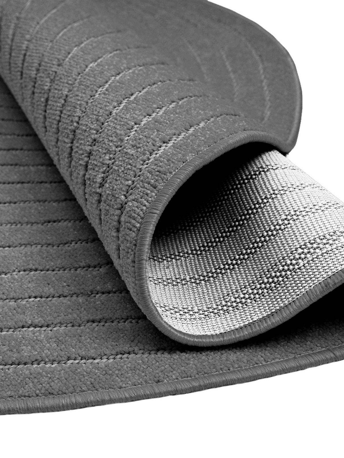 TEPPICH Outdoor Abstrakt MEZEN Polypropylen Anthrazit 120 x 120 cm - Anthrazit, Textil (120/120cm) - KADIMA DESIGN
