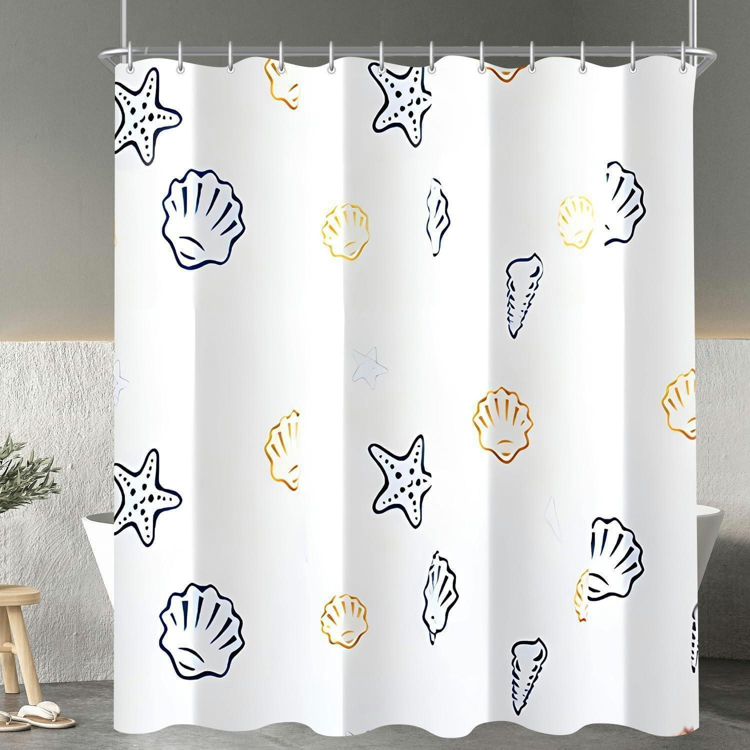 DUSCHVORHANG Klein Ozeanstern 240 x 200 cm - Multicolor, Textil (240/200cm)