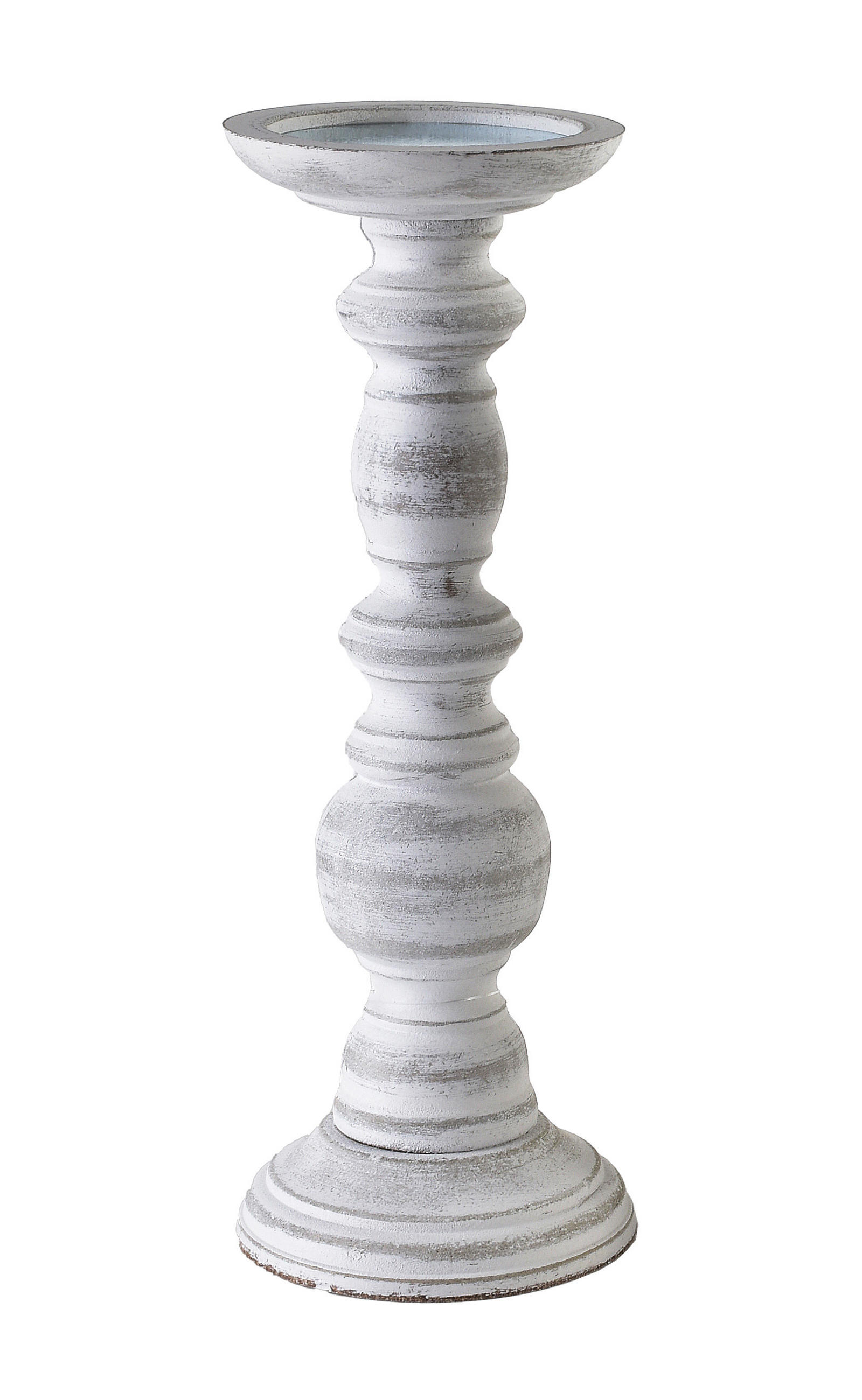 KERZENHALTER Daz Weiß 10/10/29.5 cm Holz - Weiß, Holz (10/29.5/10cm) - Mondex