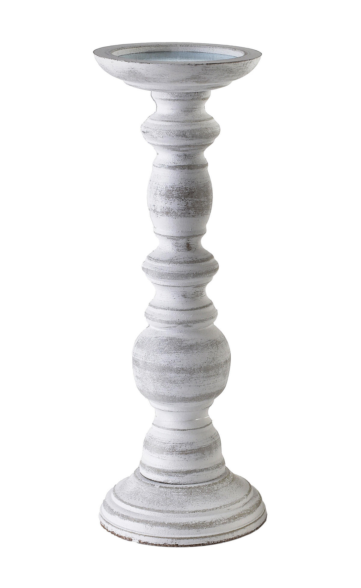 KERZENHALTER Daz Weiß 10/10/29.5 cm Holz - Weiß, Holz (10/29.5/10cm) - Mondex